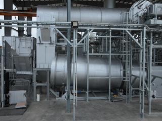 Counter-current rotary kiln